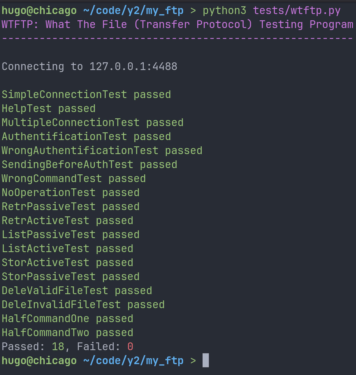 Image of a terminal containing an example of WTFTP